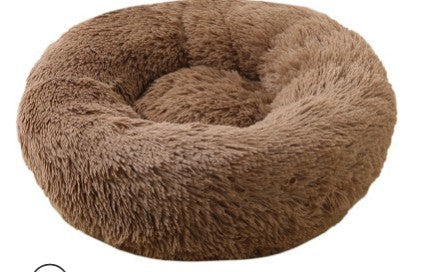 Plush Round Pet Bed – Ultimate Comfort for Cats & Dogs!.