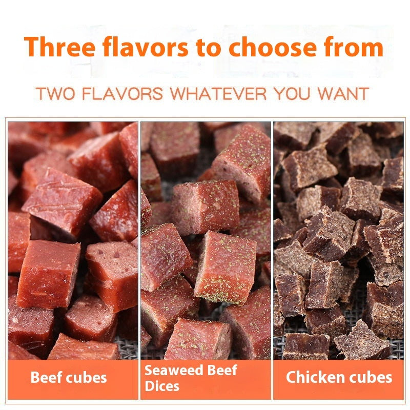 Premium Dried Beef Cubes – Dog Snacks & Training Treats.