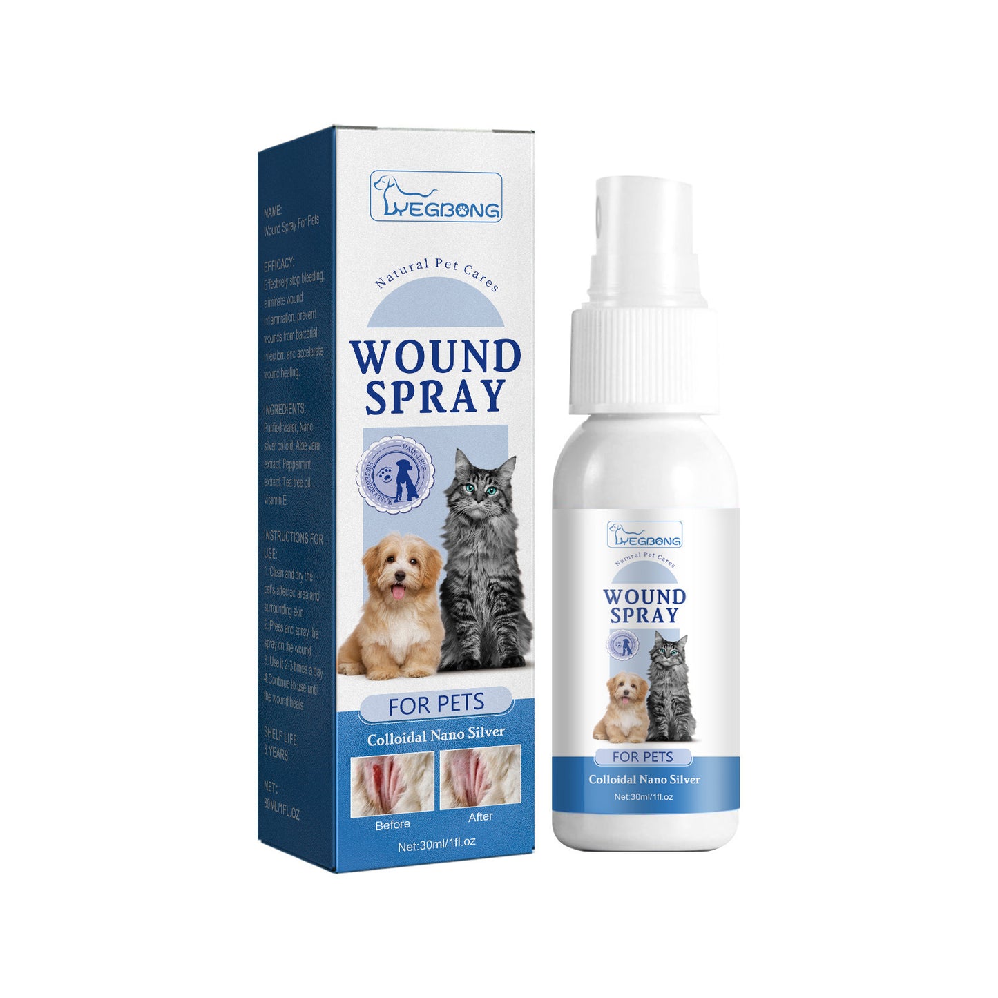 Pet Wound Care Spray – Fast Healing & Skin Relief for Dogs & Cats!.