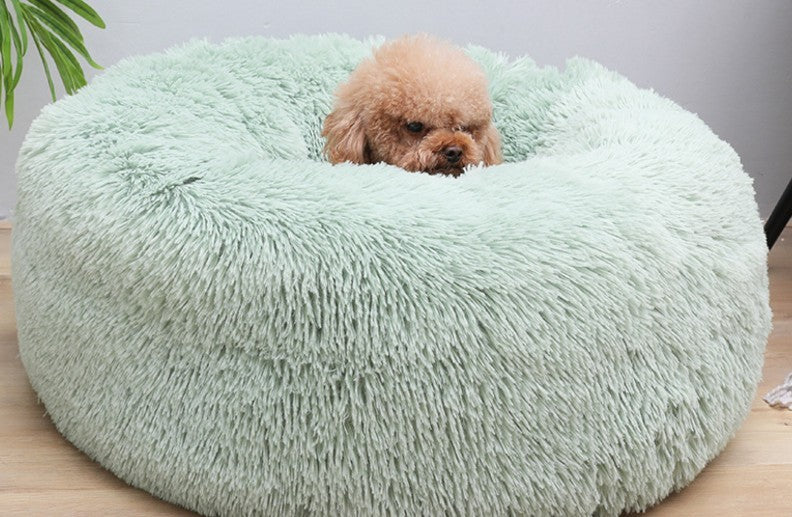 Plush Round Pet Bed – Ultimate Comfort for Cats & Dogs!.