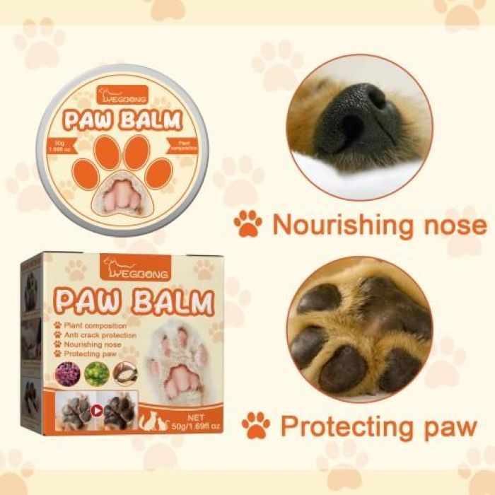 Natural Paw Balm for Dogs & Cats – Soothes & Protects Dry Paw Pads.