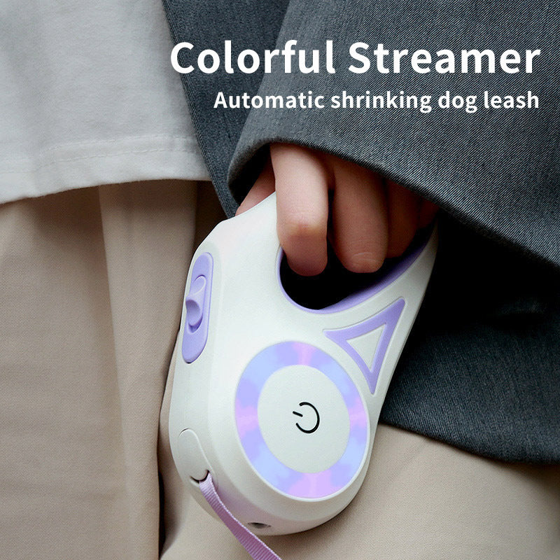 Retractable Dog Leash with Spotlight & Collar – Ultimate Pet Walking Gear!.