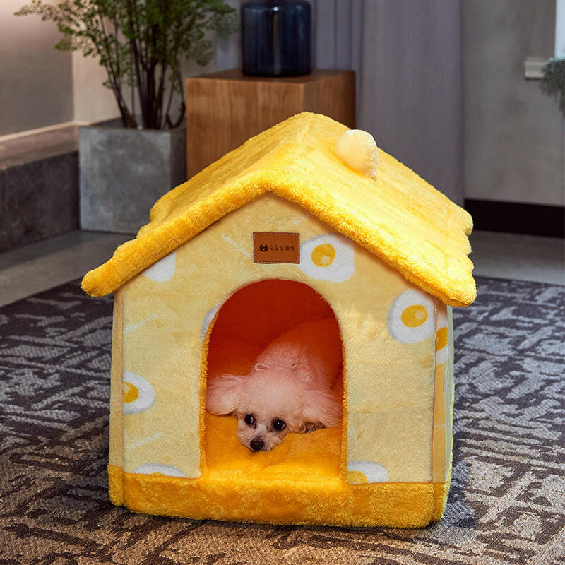 Cozy Foldable Dog House & Cat Bed – Warm, Soft, & Enclosed for Ultimate Comfort!.